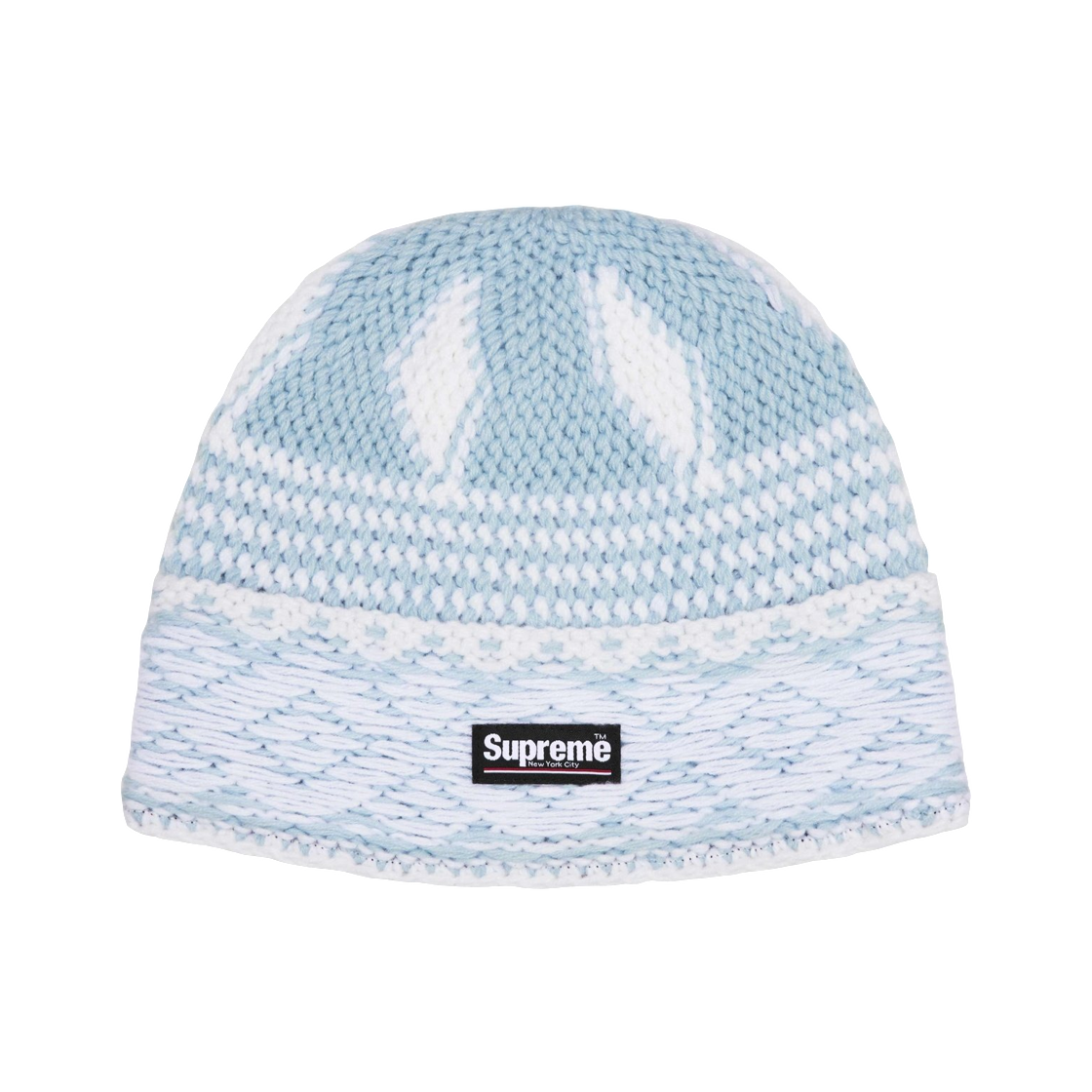 Supreme Diamond Beanie 水色/白 2024 ファッション Supreme Diamond Beanie 