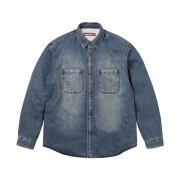 Supreme Shearling Lined Denim Work Shirt Washed Indigo - 25FW