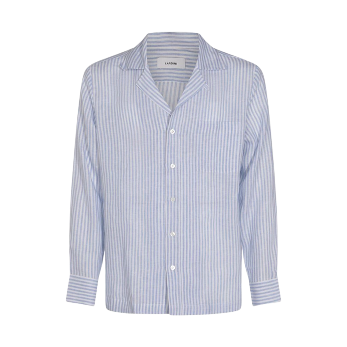 라르디니 스트라이프 버튼업 셔츠 블루(Lardini Striped Button-Up Shirt Blue)