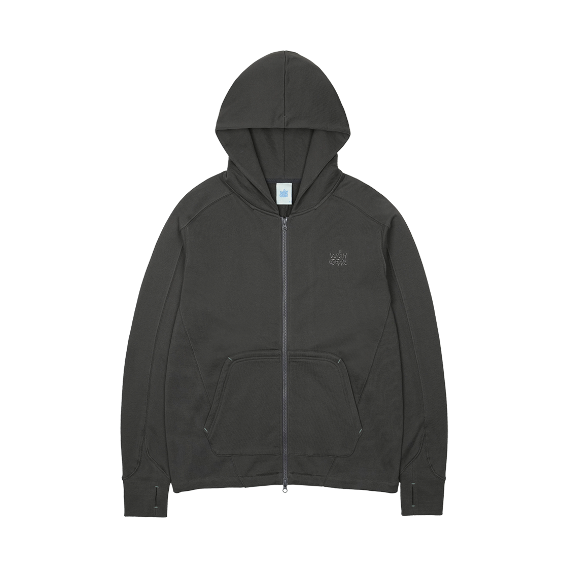 산산기어 X 엔시티 위시 집업 후디 차콜(Sansan Gear X NCT WISH Zip-Up Hoodie Charcoal)