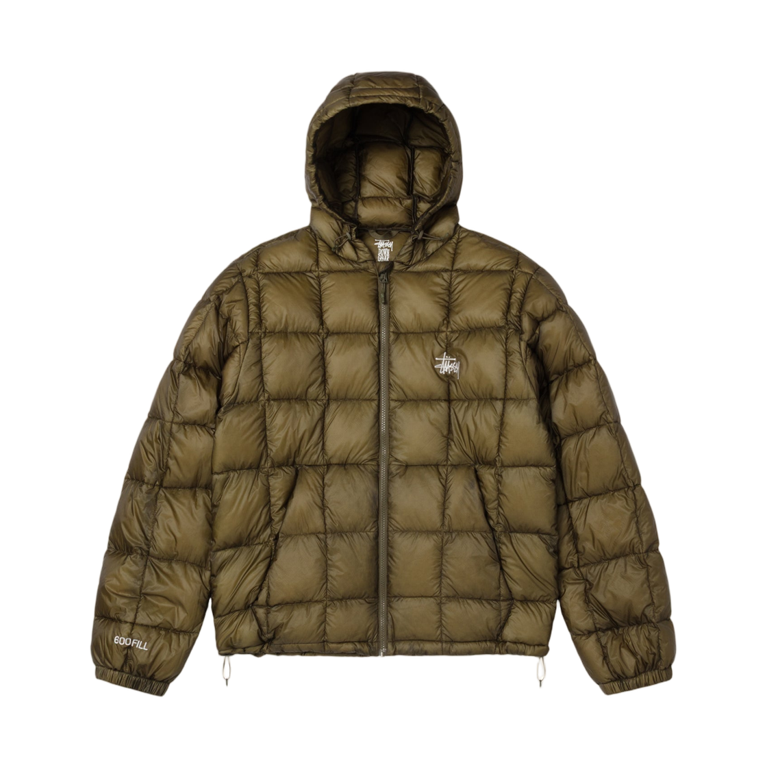 115856 Stussy Midweight Hooded Puffer Olive