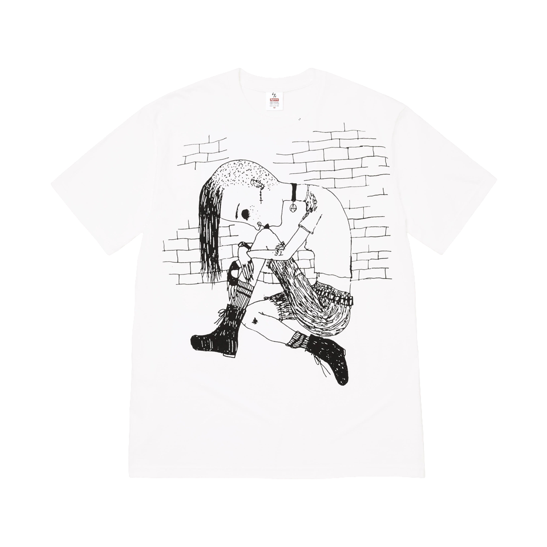 슈프림 x Y's 바이 요지 야마모토 씽커 티셔츠 화이트 - 25FW(Supreme x Y's by Yohji Yamamoto Thinker T-Shirt White - 25FW) - 1