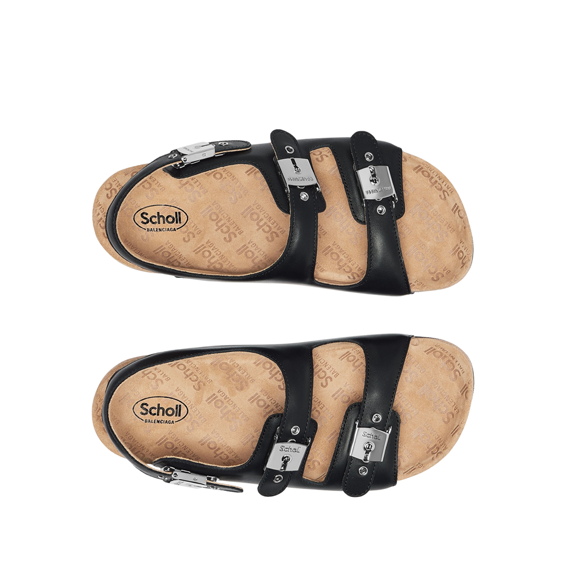 발렌시아가 x 숄 플랫 샌들 블랙(Balenciaga x Scholl Flat Sandal Black) - 2