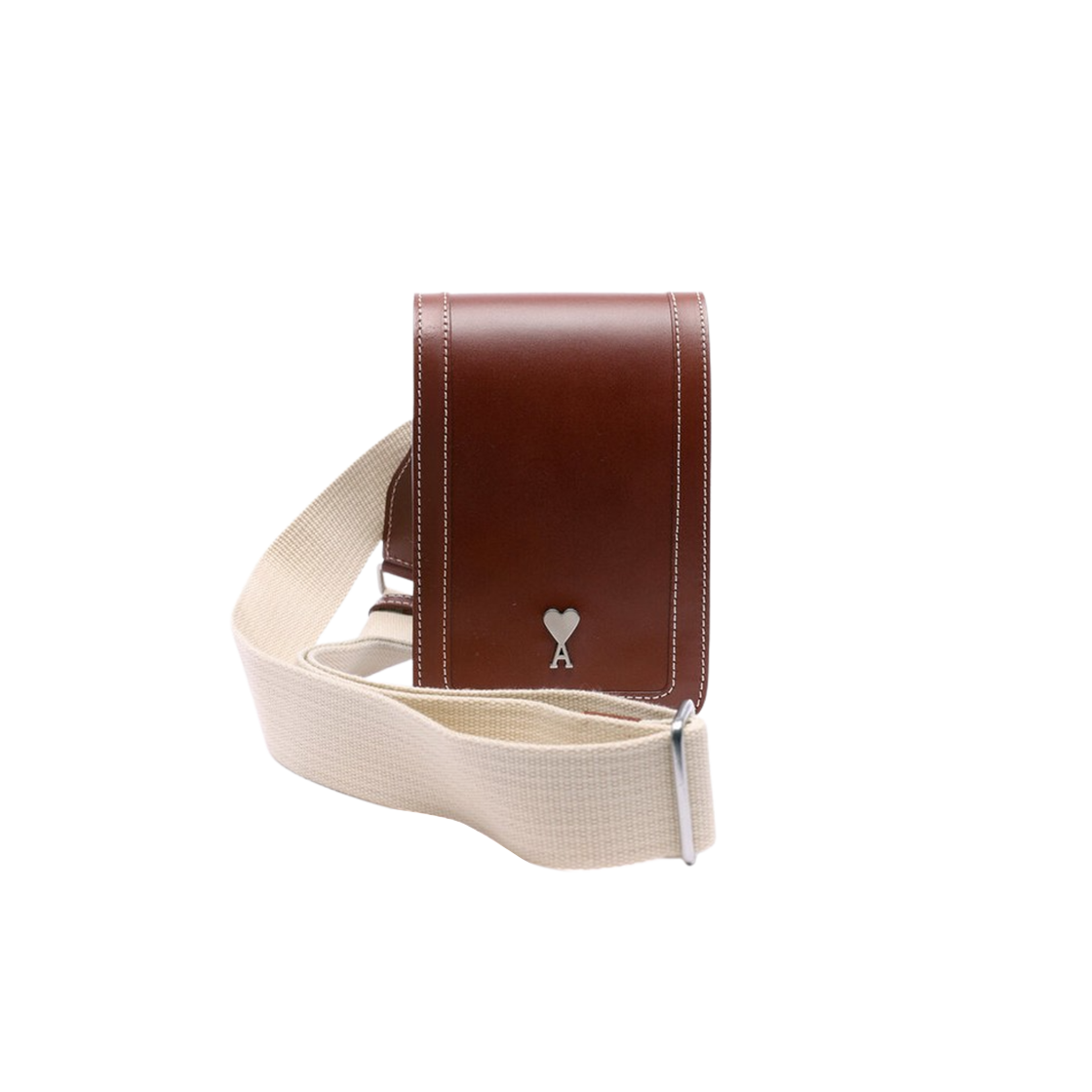 아미 스몰 하트 로고 스몰 아코디언 크로스백 헤이즐넛(AMI de Coeur Small Accordeon Cross Bag Hazelnut)