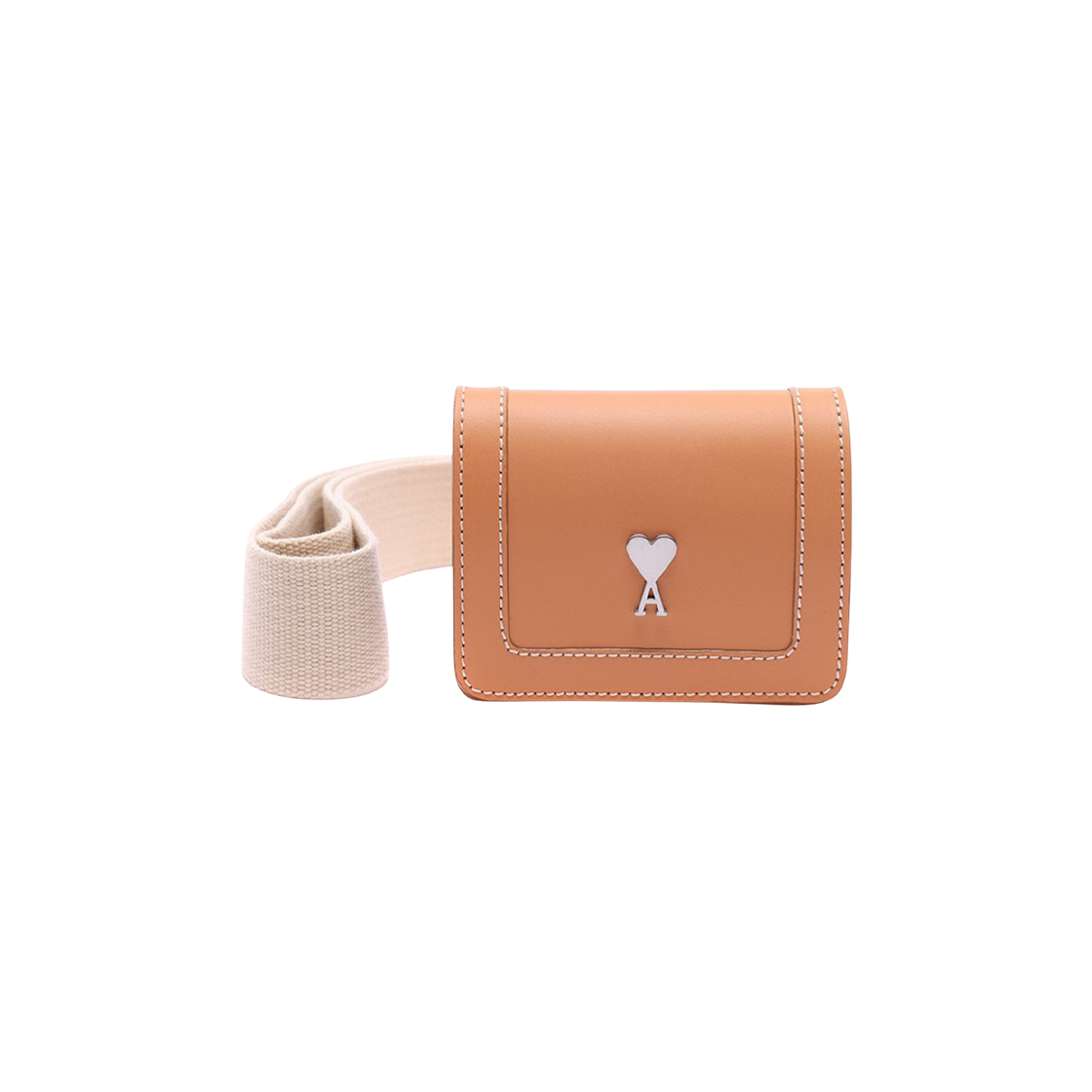 아미 스몰 하트 로고 아코디언 크로스바디백 누드(AMI de Coeur Accordeon Crossbody Bag Nude)