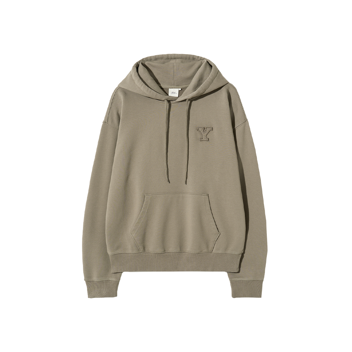 예일 Y로고 아플리케 후드_카키(Yale Y Logo Applique Hoodie Khaki)