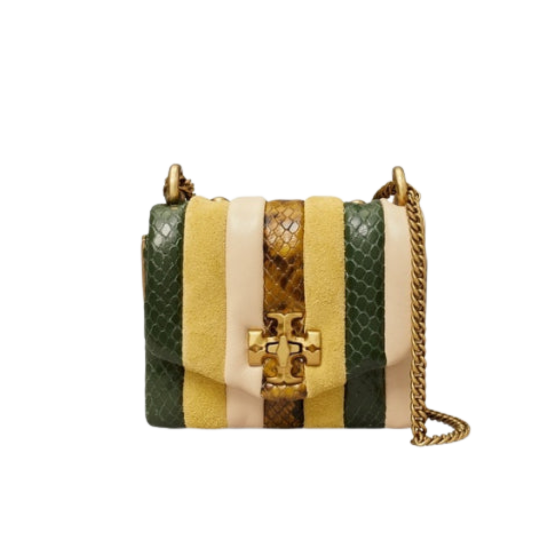 138834-700 Tory Burch Kira Stripe Nano Mini Crossbody Bag Multicolor