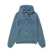 Stussy Faded Graphic Zip Hoodie Washed Navy