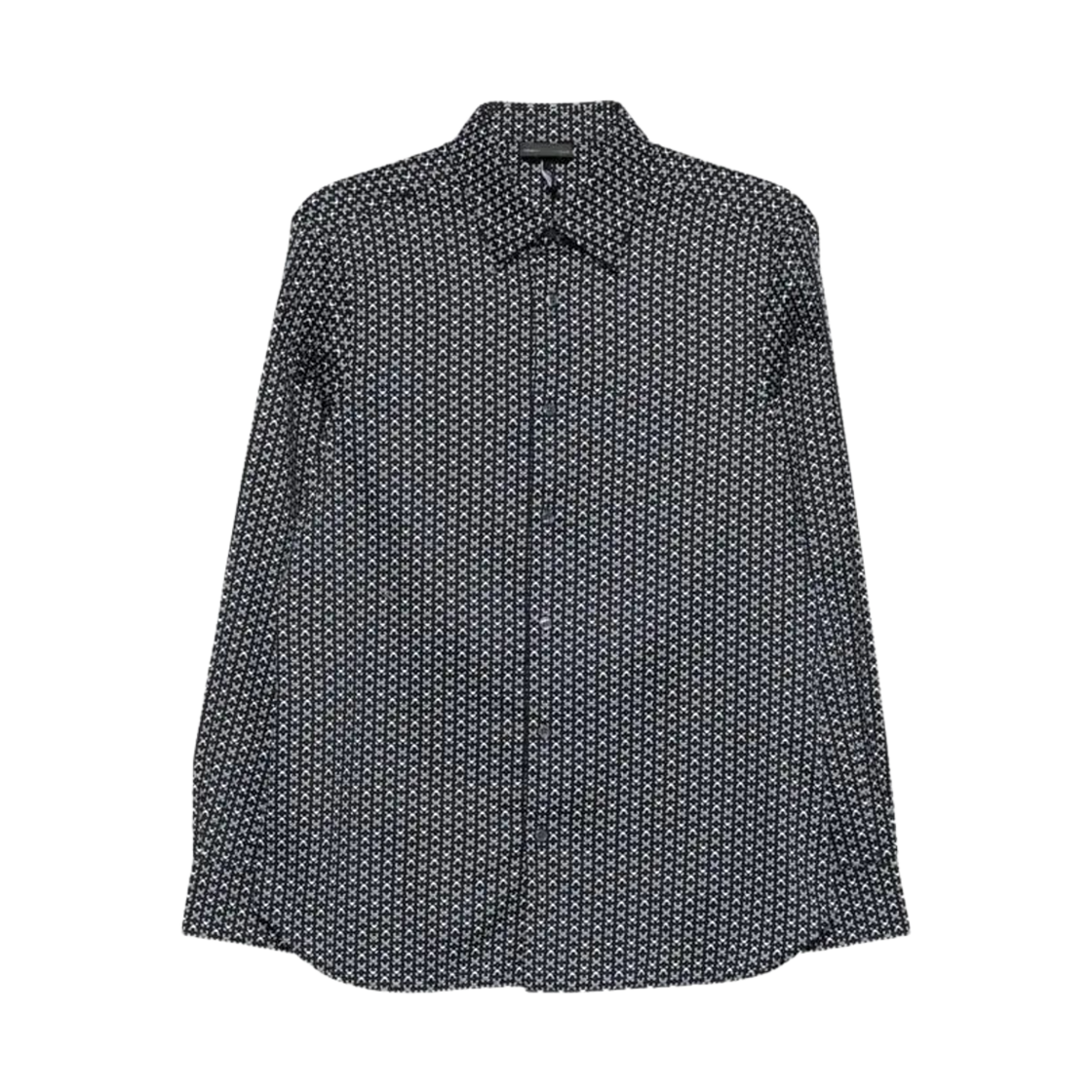 엠포리오 아르마니 패턴 코튼 셔츠 블루(Emporio Armani Pattern Cotton Shirt Blue) - 1