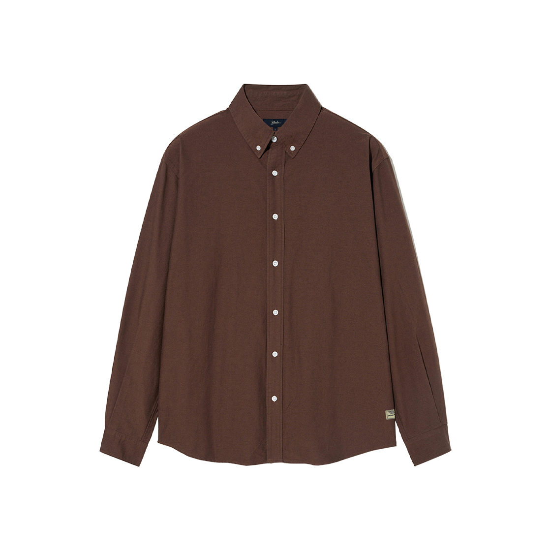 YEF1SH302ABR Yale Cotton 100 Regular Fit Oxford Shirt Brown