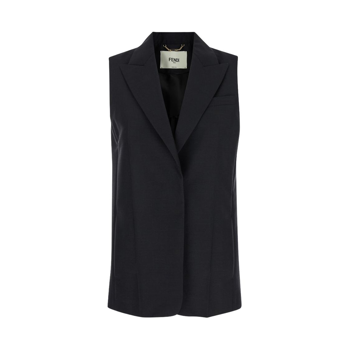 (W) 펜디 울 모헤어 베스트 블랙((W) Fendi Wool Mohair Vest Black)