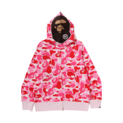 BAPE ABC Camo 2nd Ape Full Zip Hoodie Pink