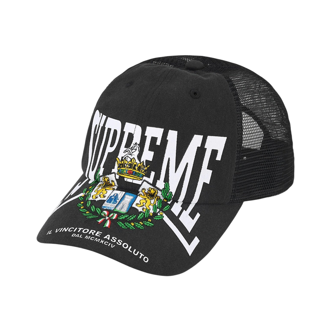슈프림 크레스트 메쉬 백 6-패널 블랙 - 25FW(Supreme Crest Mesh Back 6-Panel Black - 25FW) - 1