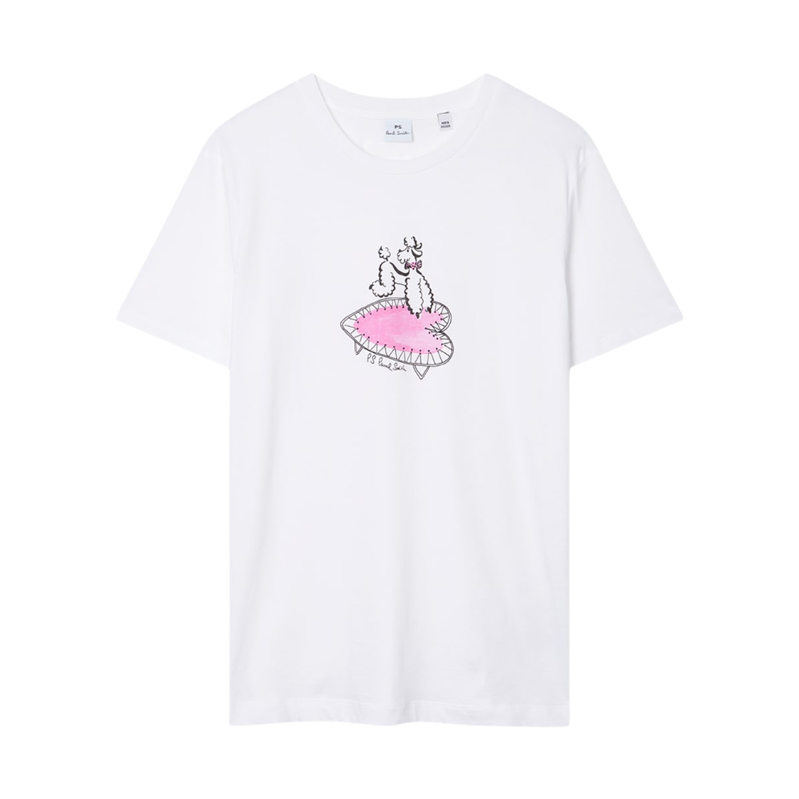 W2R-G799-TP5171-01 (W) Paul Smith Poodle Print T-Shirt White
