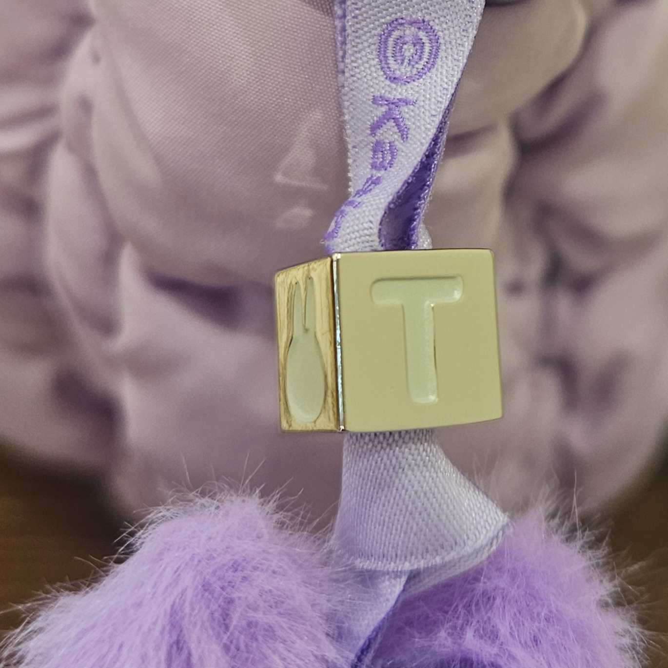 Pop Mart Labubu The Monsters Pin For Love Series Vinyl Plush Pendant (N-Z) T (Opened Case), COS Quilted Micro Bag Purple 착용 스타일 - 5