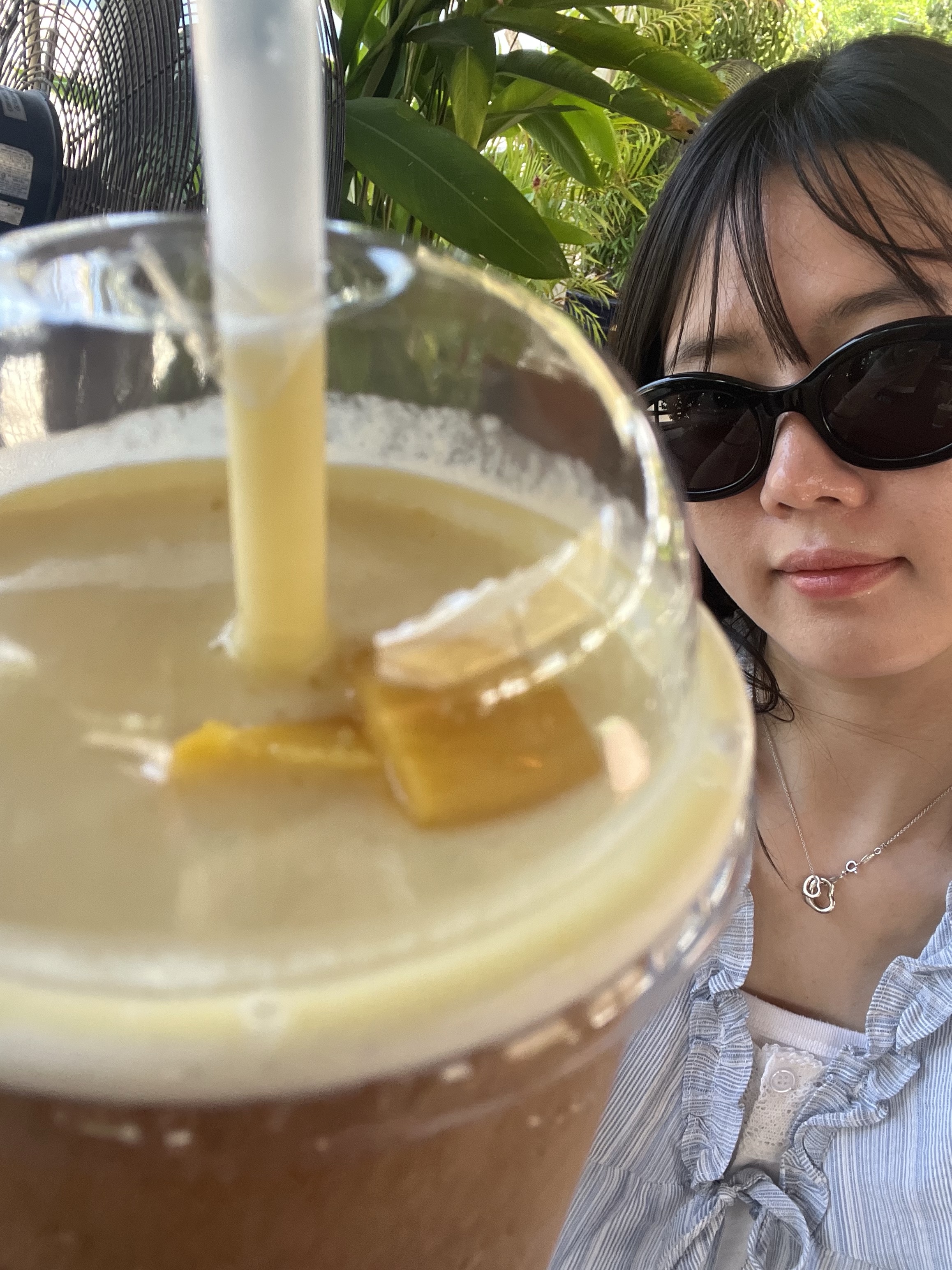 (W) Celine Triomphe 01 Sunglasses in Acetate Black 착용 스타일 - 3