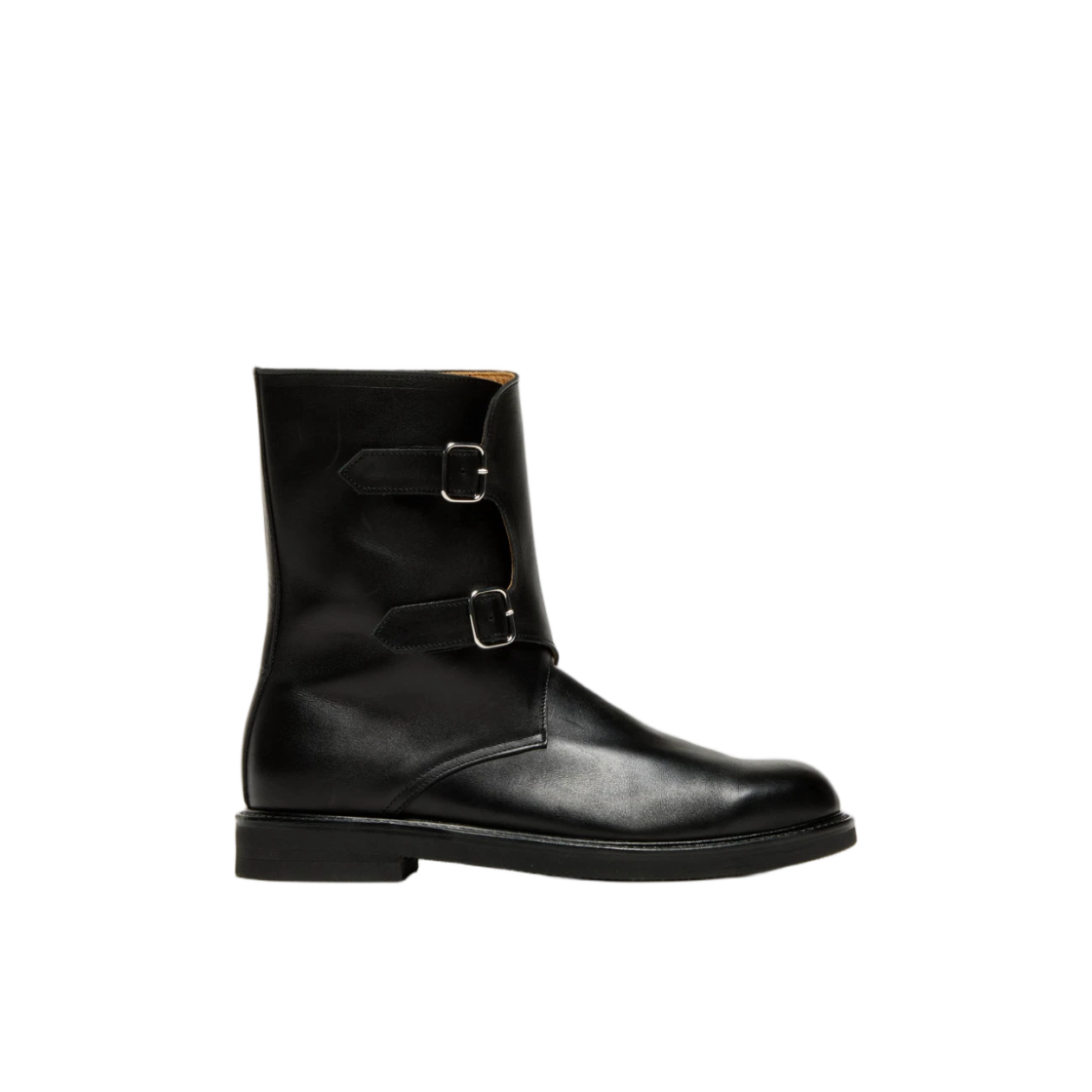 (W) 오라리 레더 워크 부츠 블랙((W) Auralee Leather Work Boots Black)