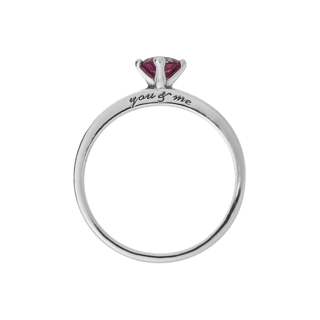 (W) 판도라 스파클링 하트 링 스털링 실버 레드((W) Pandora Sparkling Heart Ring Sterling Silver Red) - 2