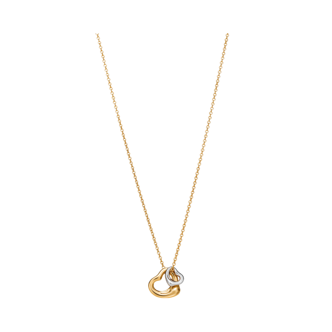 티파니 앤 코 엘사 퍼레티 오픈 하트 펜던트 옐로우 골드 앤 플래티넘(Tiffany & Co. Elsa Peretti Open Heart Pendant Yellow Gold and Platinum)