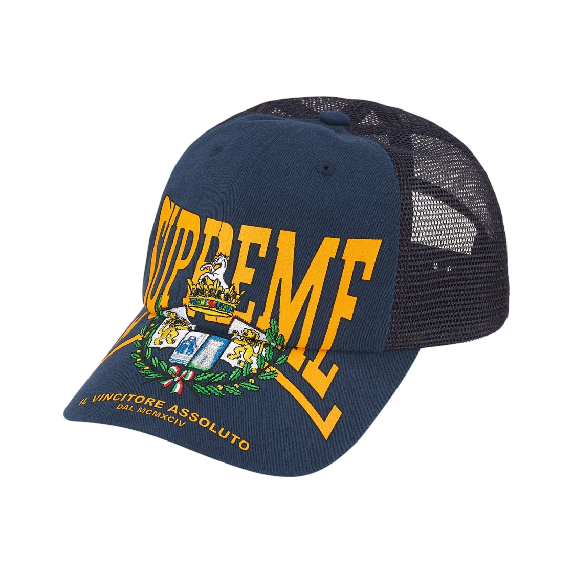 슈프림 크레스트 메쉬 백 6-패널 네이비 - 25FW(Supreme Crest Mesh Back 6-Panel Navy - 25FW) - 1