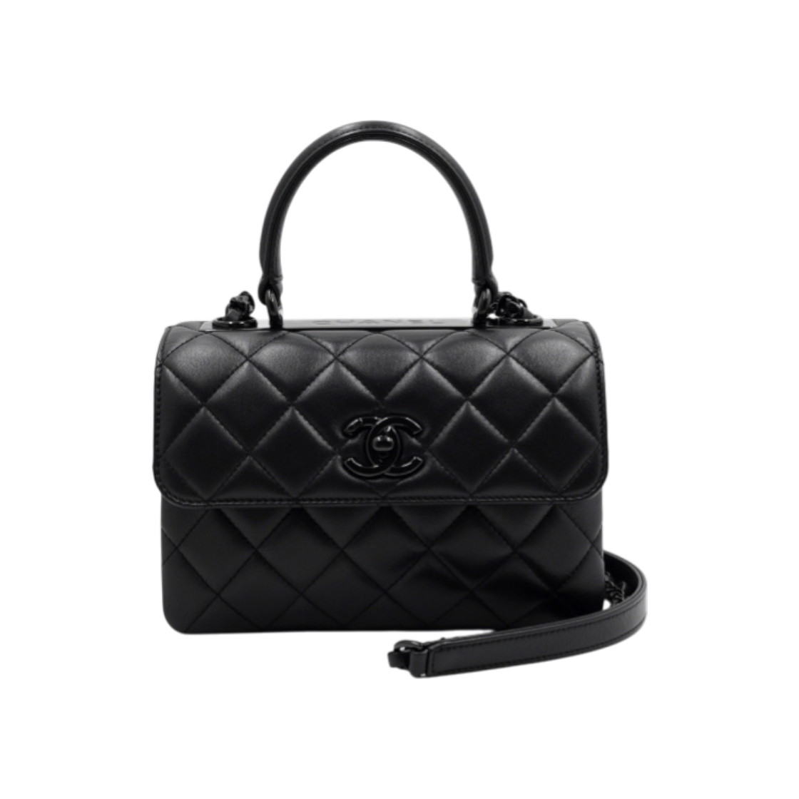 샤넬 AS4654 블랙 램스킨 블랙메탈 트렌디 CC 뉴미니 aa52153(Chanel AS4654 Black Lambskin Trendy CC New Mini with Black Metal) - 1