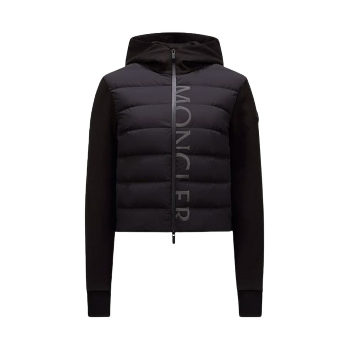 (W) 몽클레르 패딩 후드 집업 자켓 블랙 - 24FW((W) Moncler Padded Hooded Zip Up Jacket Black - 24FW) - 1