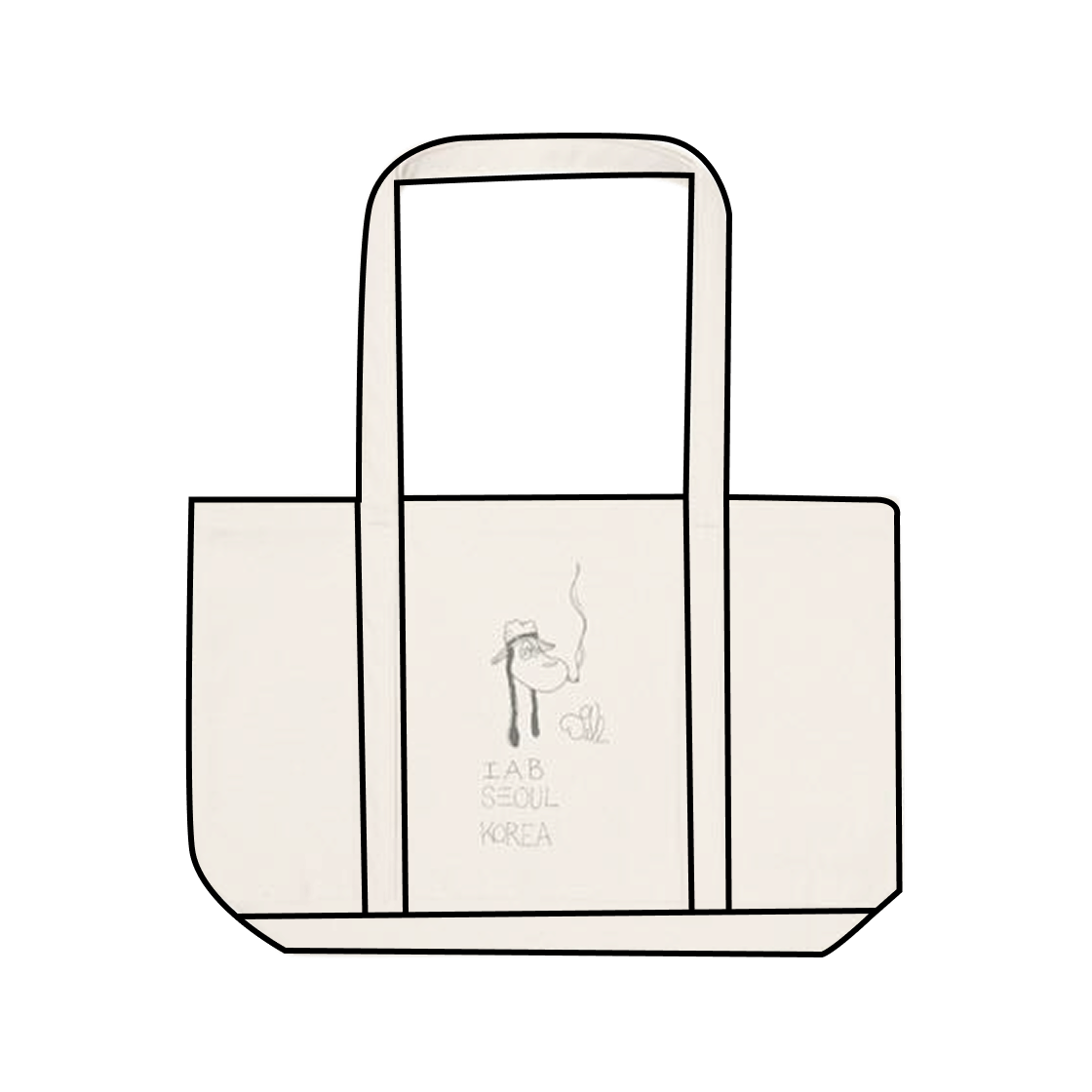 아이앱 스튜디오 x 퍼킹 어썸 토트백 아이보리(IAB Studio x Fucking Awesome Tote Bag Ivory)