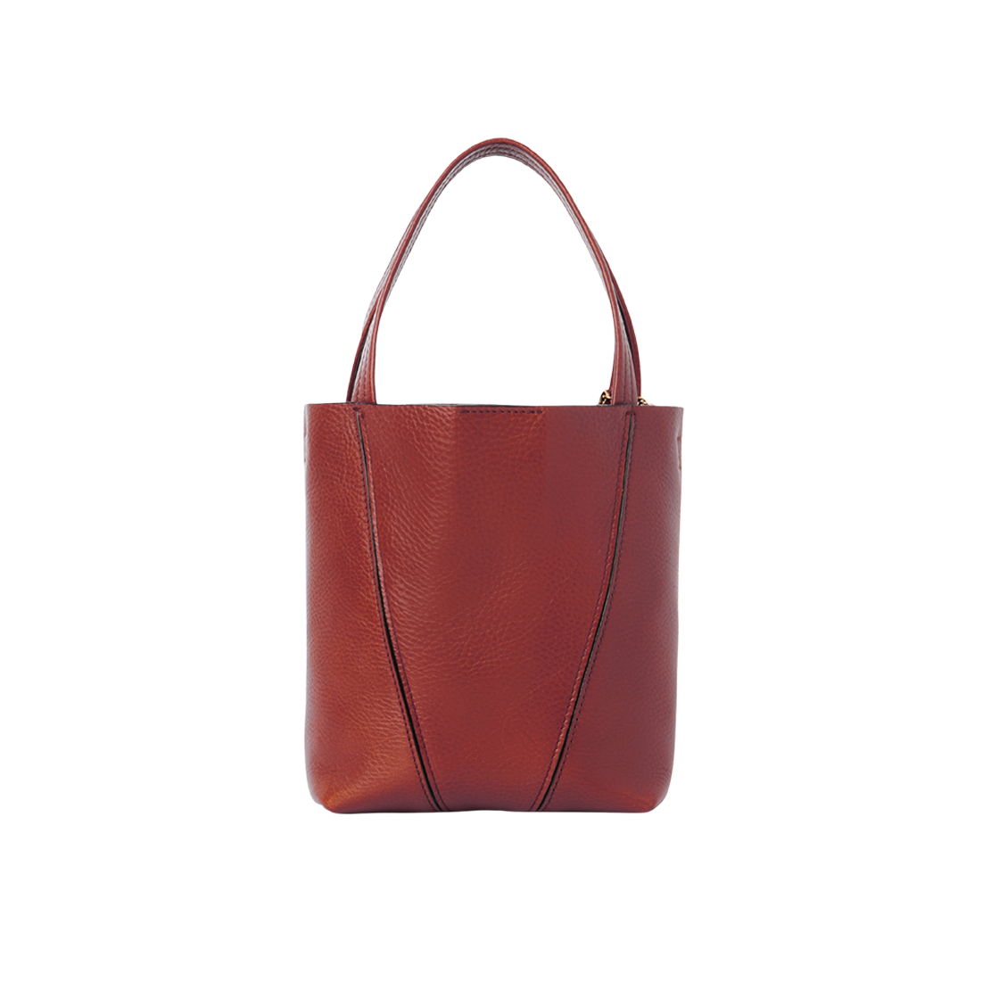 끌로에 그레인드 레더 스핀 스몰 토트백 브루넷 레드(Chloe Spin Small Tote Bag in Grained Leather Brunet Pink) - 2