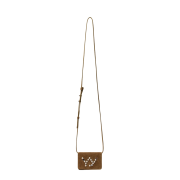 Open Yy Micro Suede Stud Wallet Bag Khaki Brown