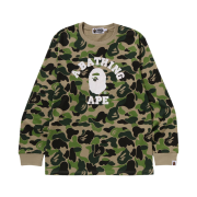 BAPE 117 ABC Camo College L/S T-Shirt Green
