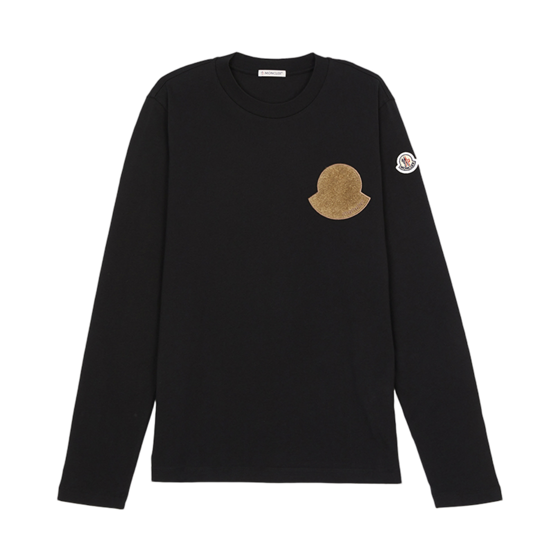 (W) 몽클레르 롱 슬리브 티셔츠 블랙 - 25FW((W) Moncler Long Sleeve T-Shirt Black - 25FW) - 1