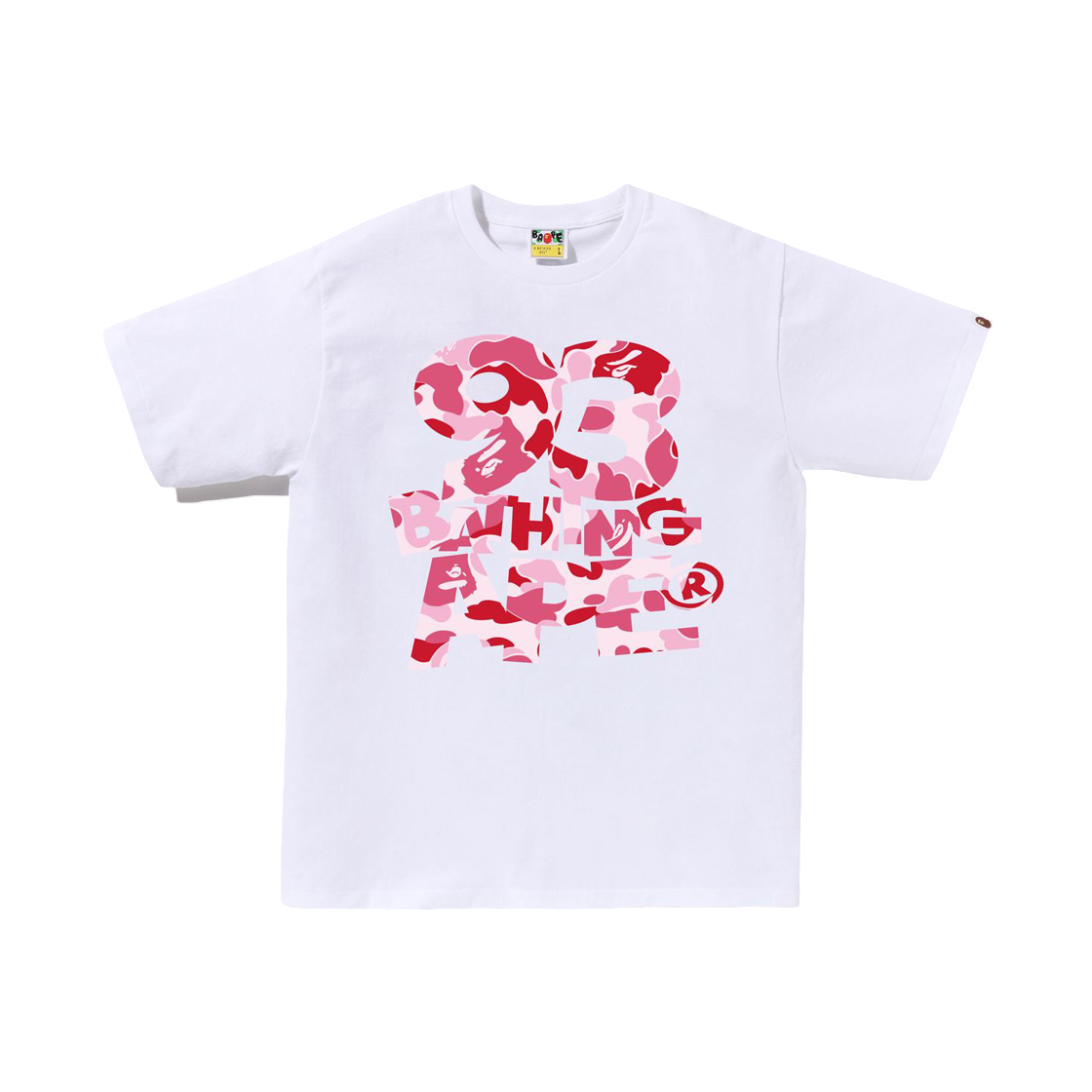 베이프 112 ABC 카모 93 베이싱 에이프 티셔츠 화이트 핑크(BAPE 112 ABC Camo 93 Bathing Ape T-Shirt White Pink) - 1