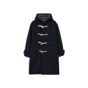 Yale Wool Blended Long Duffle Coat Navy