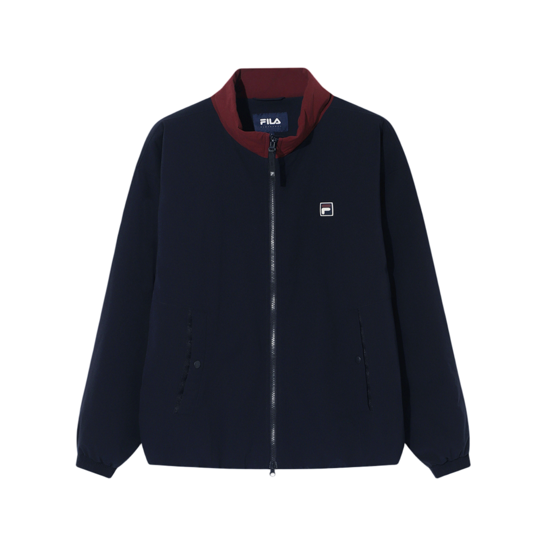 [6% 적립] 휠라 트랙 패딩 자켓 다크 네이비