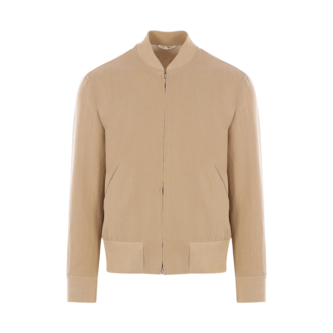 ESTEOR4-ESIF64408-200 Lardini Linen Bomber Jacket Beige