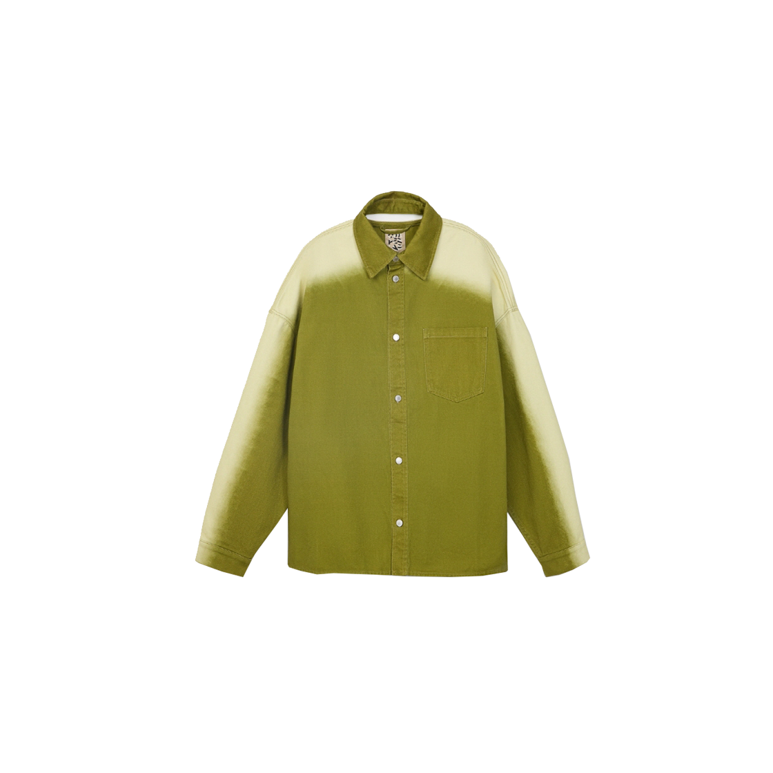 캠퍼 랩 스프레이드 데님 셔츠 그린(CAMPER LAB Sprayed Denim Shirt Green)