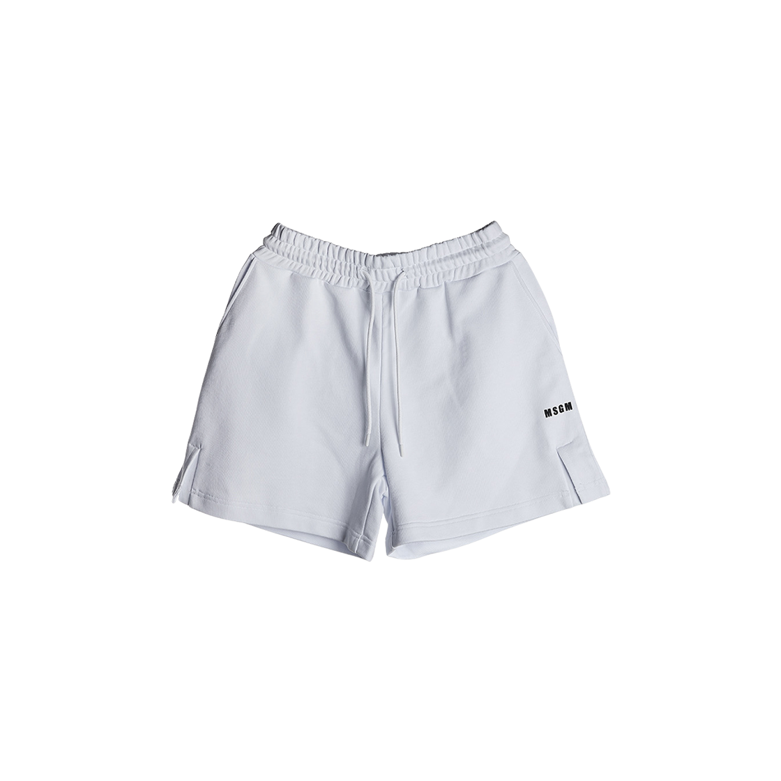 (W) 엠에스지엠 마이크로 로고 쇼츠 화이트((W) MSGM Micro Logo Shorts White)