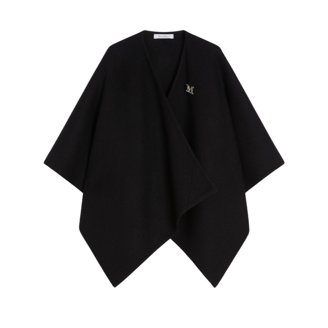 (W) 막스마라 세르라 알파카 케이프 블랙((W) Max Mara Serra Alpaca Cape Black) - 1