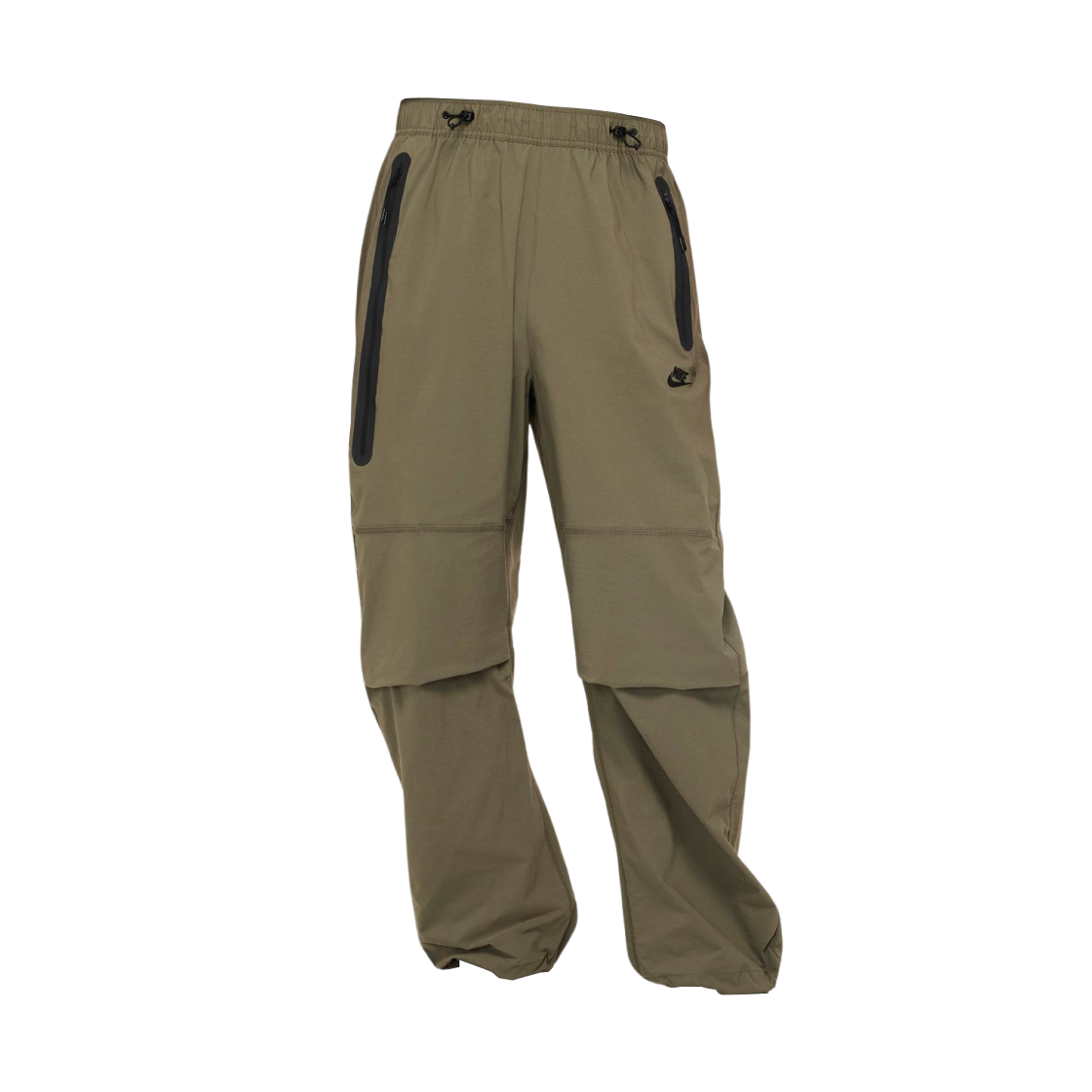 나이키 테크 우븐 오픈 헴 팬츠 미디움 올리브 블랙 - 아시아(Nike Tech Woven Open Hem Pants Medium Olive Black - Asia)