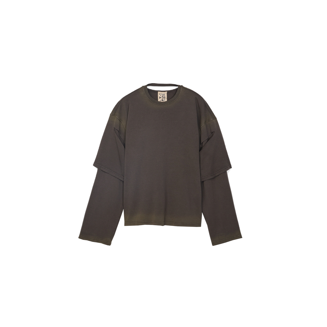 캠퍼 랩 워시드 레이어드 롱 슬리브 페이디드 블랙(CAMPER LAB Washed Layered Long Sleeve Faded Black)