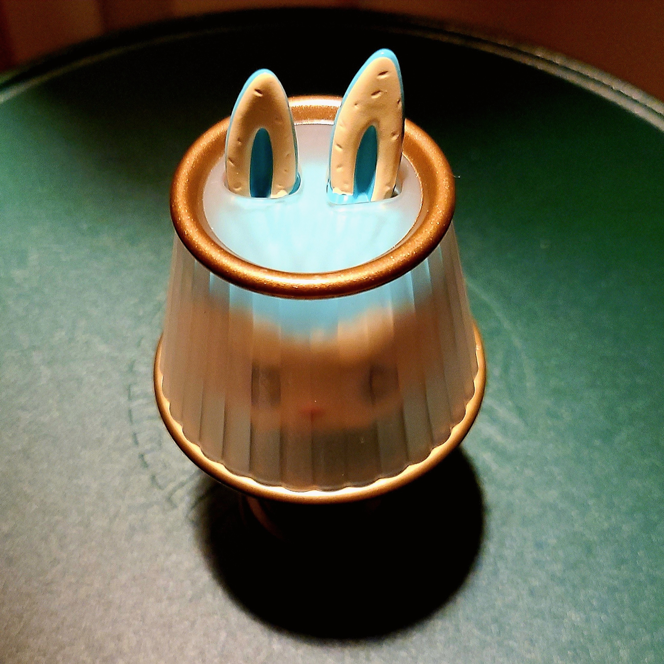 Pop Mart Labubu Almost Hidden Series Lamp (Opened Case), Starbucks x Helinox Side Table Green 착용 스타일 - 1