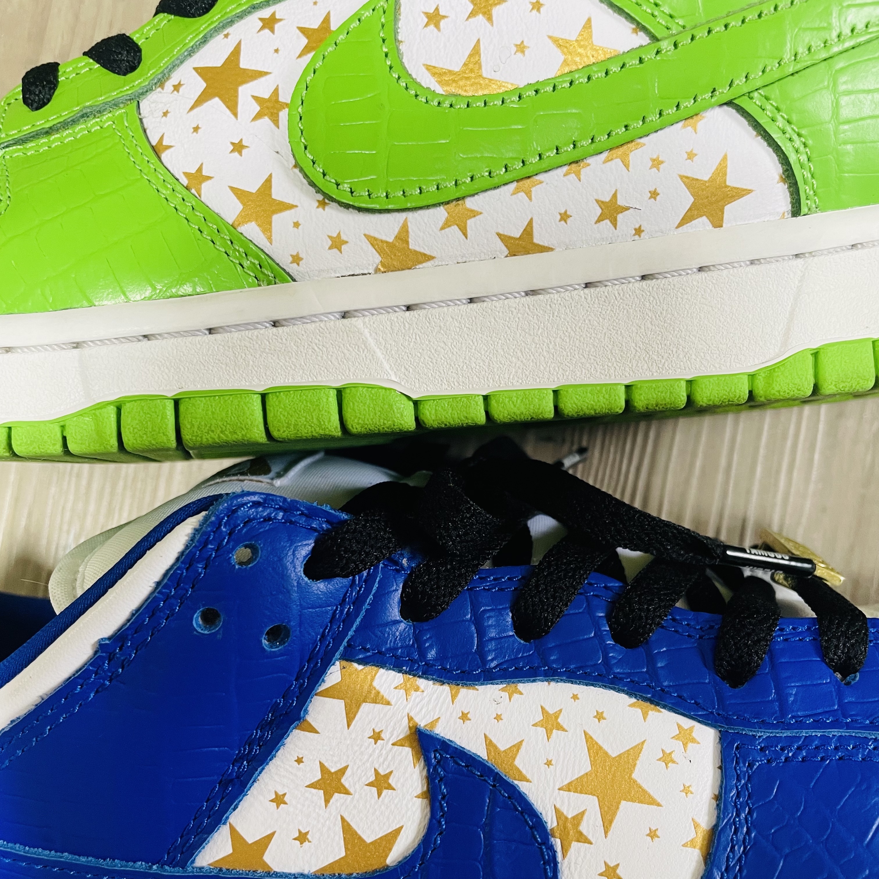 Nike x Supreme SB Dunk Low Mean Green, Nike x Supreme SB Dunk Low Hyper Blue 착용 스타일 - 5