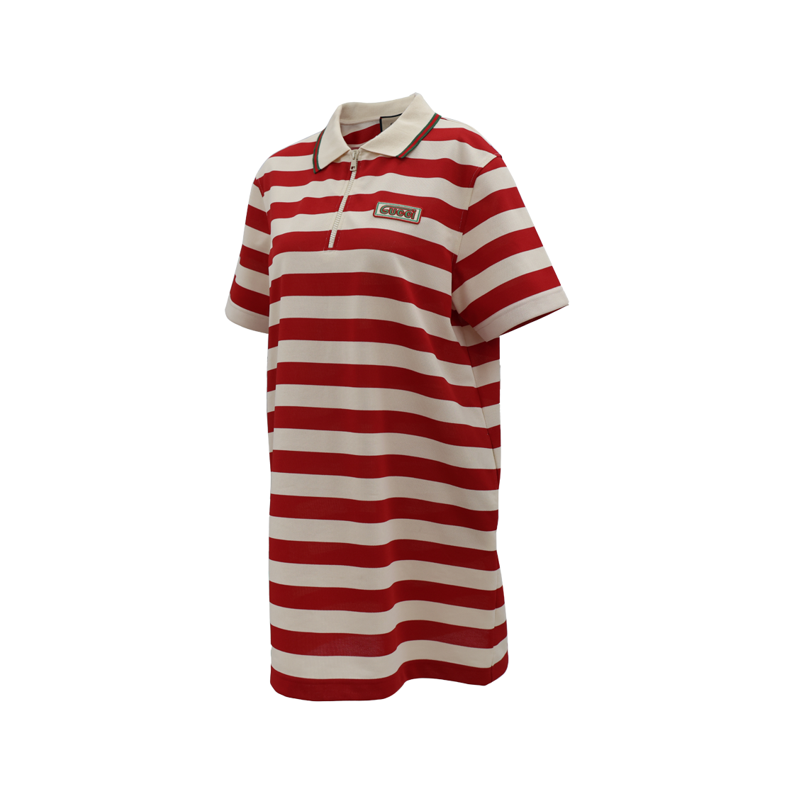 IT2SSPI88KRT Gucci 743086 Striped Dress in Red and Ivory