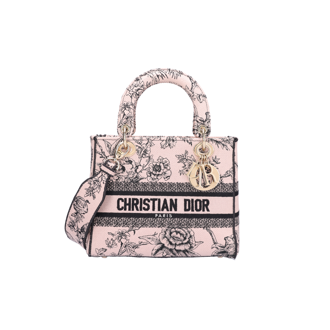 디올 M0565ORYZ 디라이트 레이디백 로즈 파우더 자수(Dior Delight Lady Bag Embroidered Rose Powder)