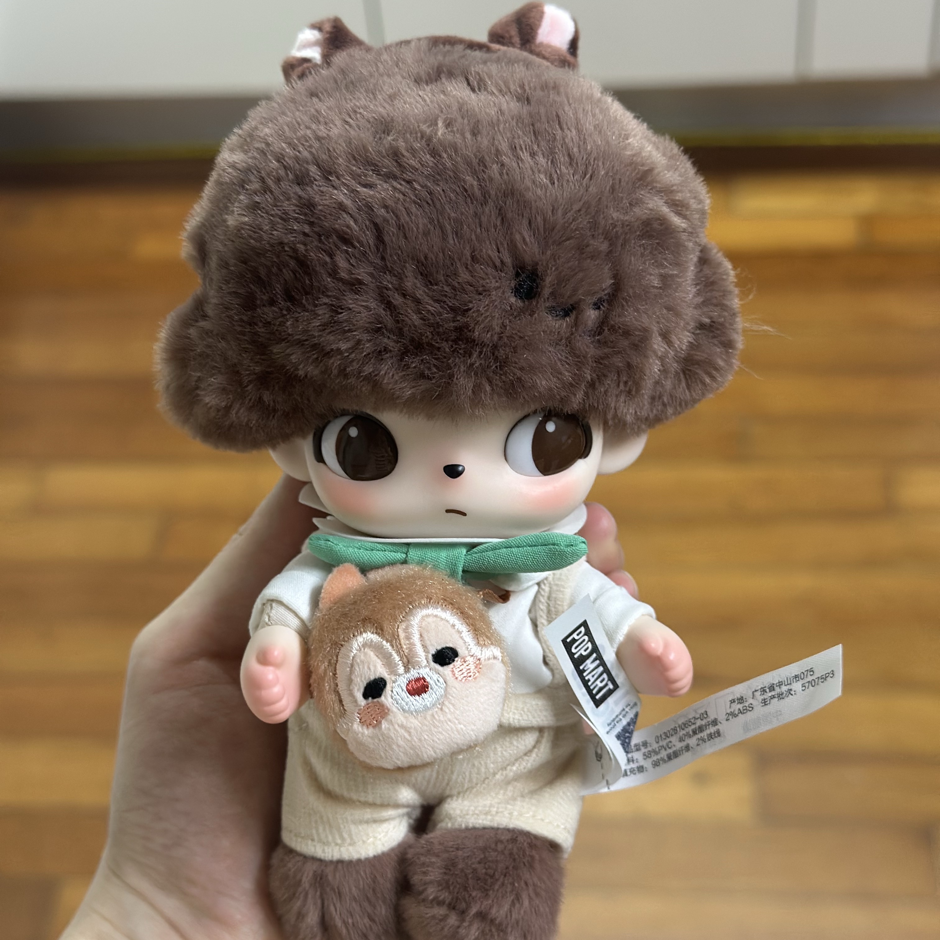 Pop Mart Pop Mart Dimoo World x Disney Series Plush Keyring Chip And Dale (Opened Case) 착용 스타일