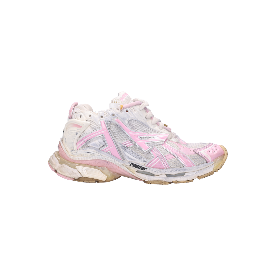 ITF8IFTNUV7A Balenciaga Runner Sneakers White Pink 38