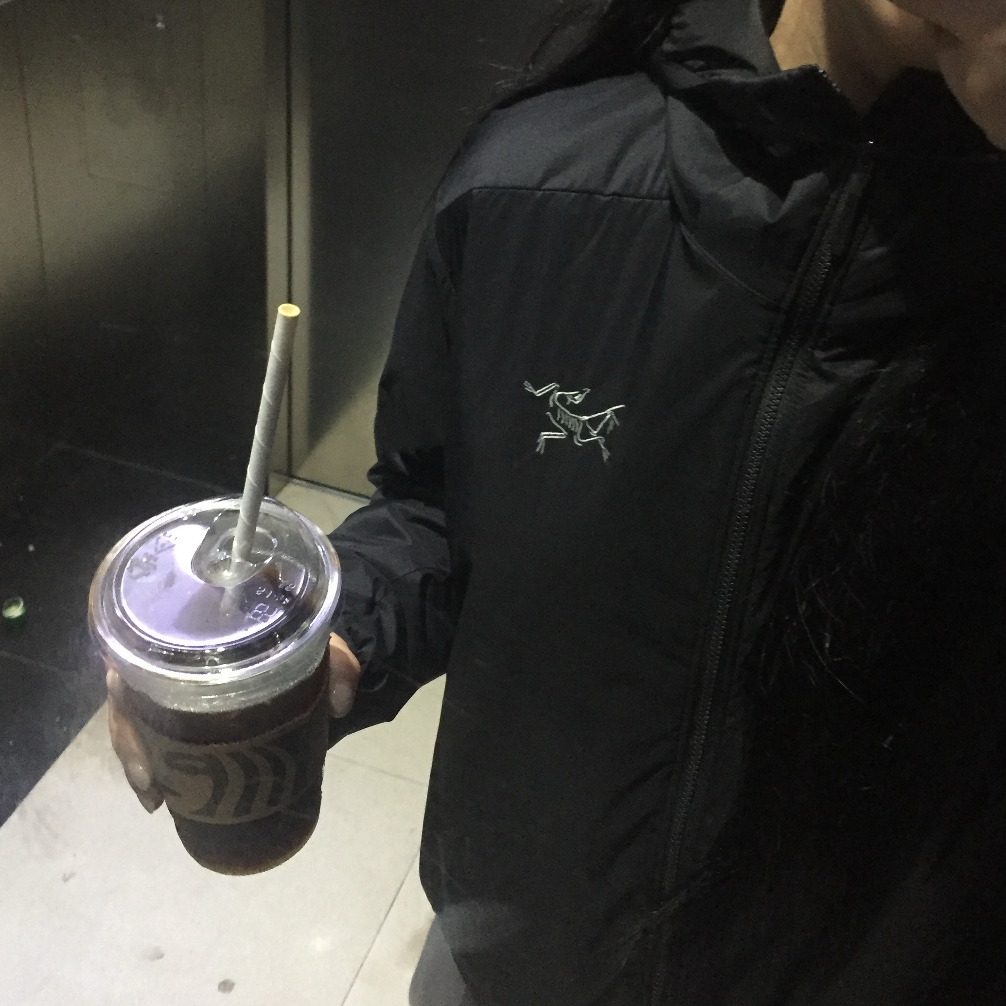 Arc'teryx Atom Hoody Black 착용 스타일