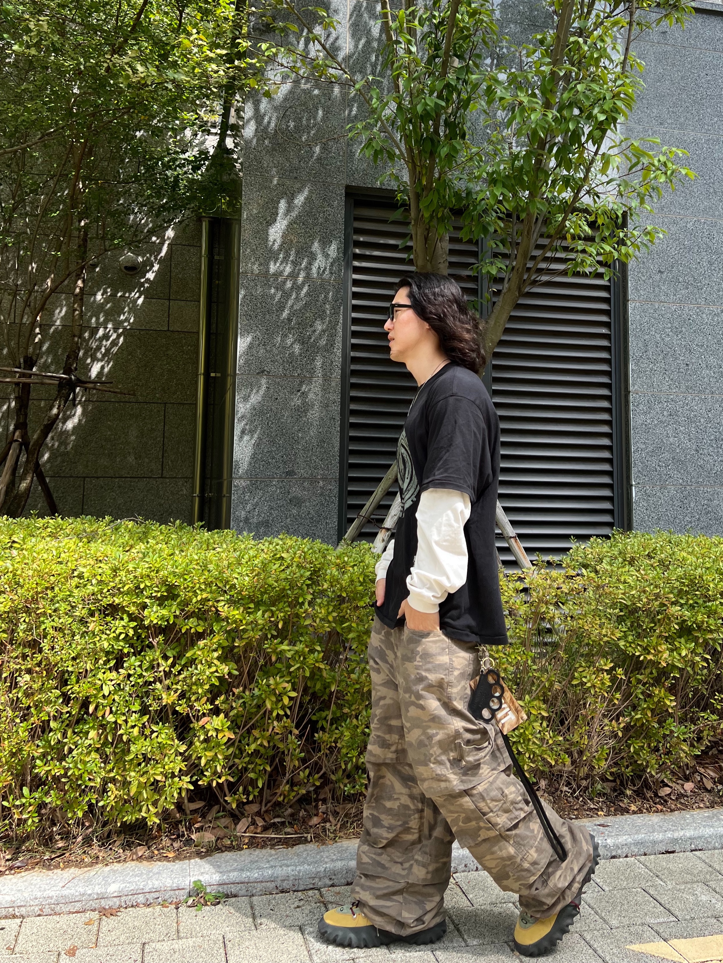 Oakley Factory Team Suede Flesh Edge Boots Yellow, Kamien Titan Baggy Pants Kream Camo 착용 스타일 - 3