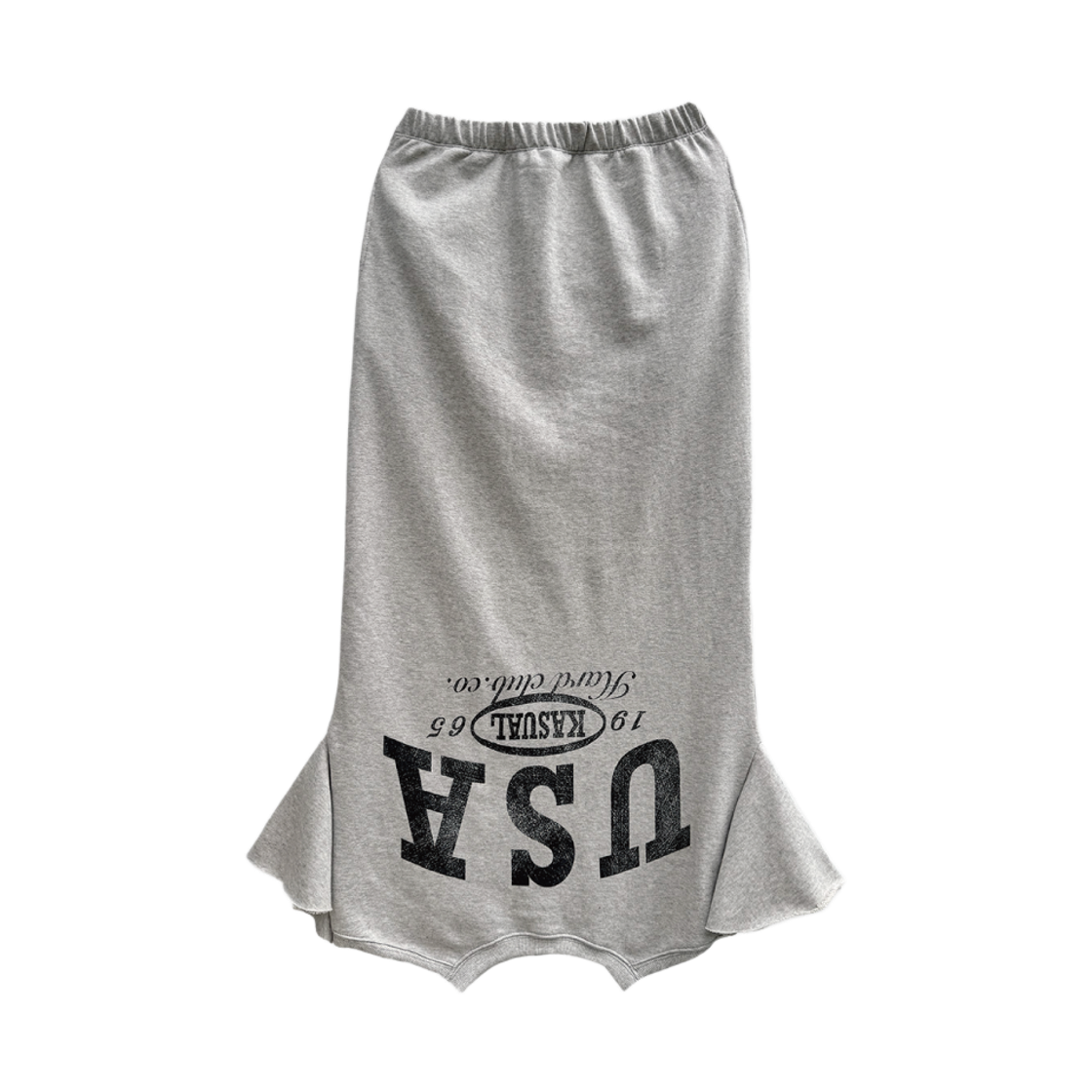 km25fw13 Kasual Manual Upside Down Skirt Melange Gray