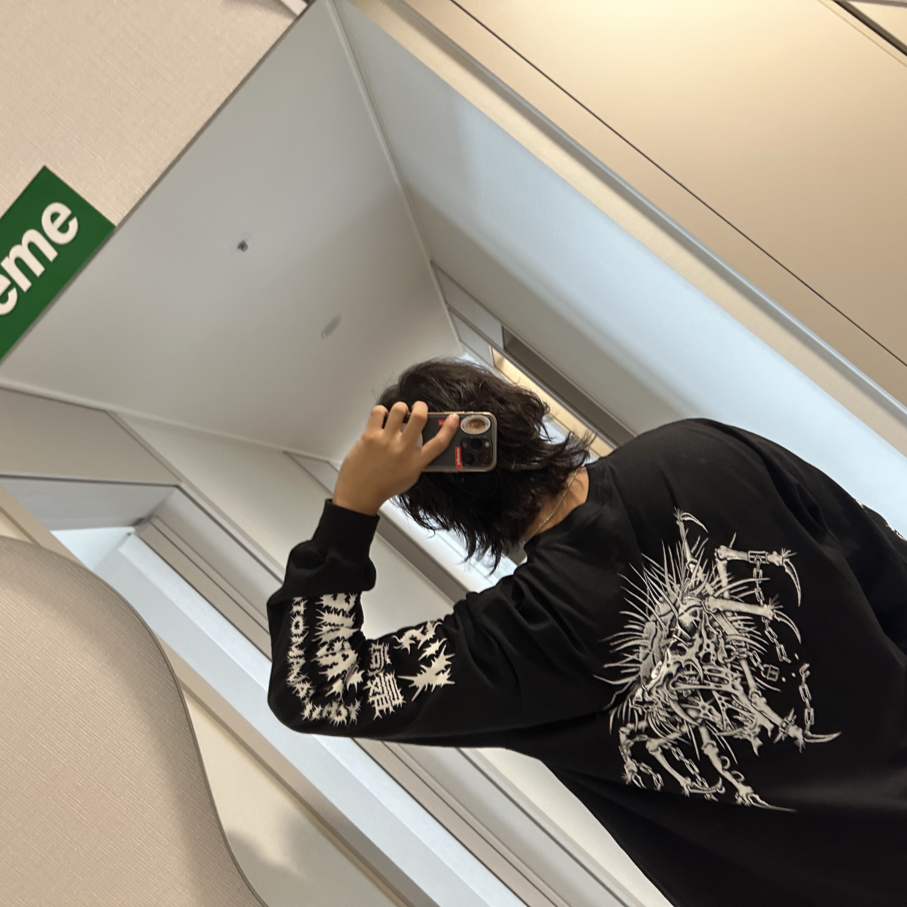 Supreme x Y's by Yohji Yamamoto L/S T-Shirt Black - 25FW 착용 스타일